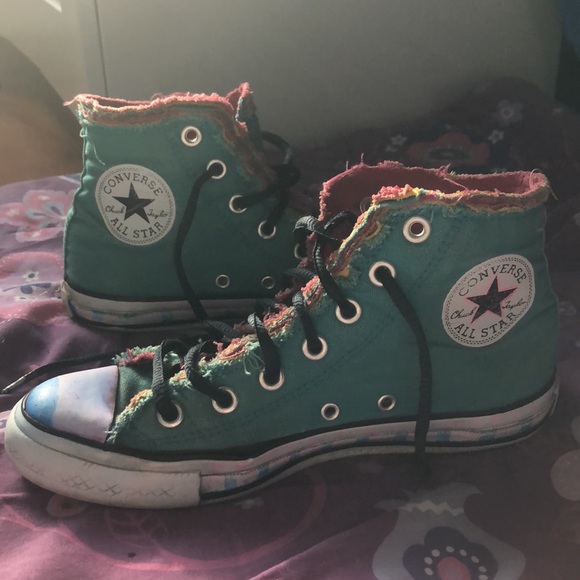 Converse multicolor shoes, women’s 5 - Picture 2 of 4